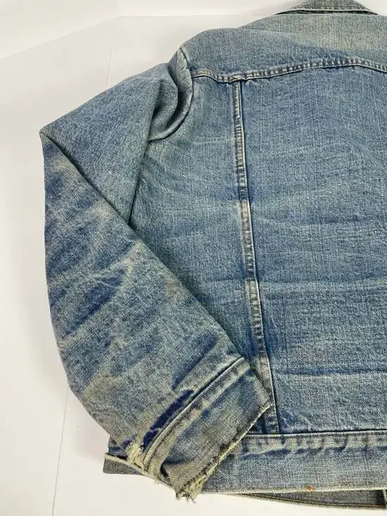 Vintage 1970s JCPenney Indigo Super Denim Quilt Lined Trucker Jacket - Picture 12 of 14
